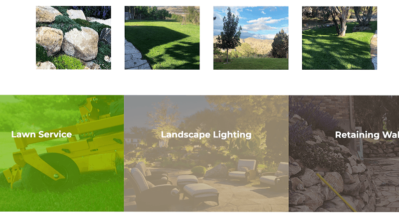 Screenshot of Mountain View Lawncare website