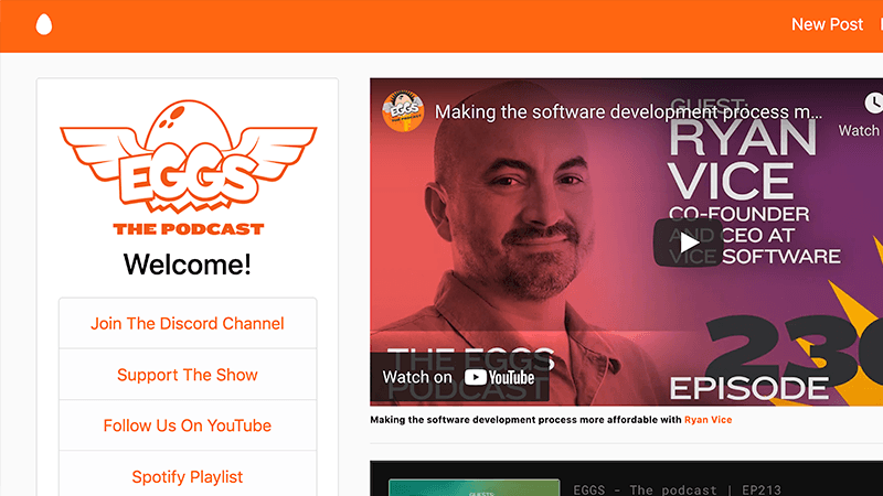 Screenshot of Podcast Website Template